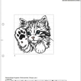 Stickdatei Katze "Heidi" - realistisch - FÜR HELLE STOFFE