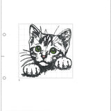 Stickdatei Applikation Katze "Zora" - realistisch - FÜR HELLE & DUNKLE STOFFE