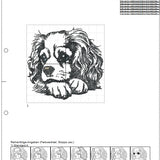 Stickdatei Applikation King Charles Cavalier Spaniel "Lotte" - realistisch - FÜR HELLE & DUNKLE STOFFE