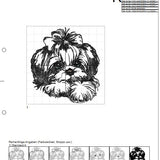Stickdatei Applikation Shih Tzu "Laila"- realistisch - FÜR HELLE & DUNKLE STOFFE