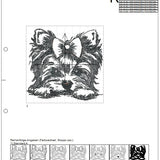 Stickdatei Applikation Yorkshire Terrier "Abilou" - realistisch - FÜR HELLE & DUNKLE STOFFE