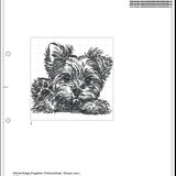 Stickdatei Applikation Yorkshire Terrier Welpe "Benny" - realistisch - FÜR HELLE & DUNKLE STOFFE