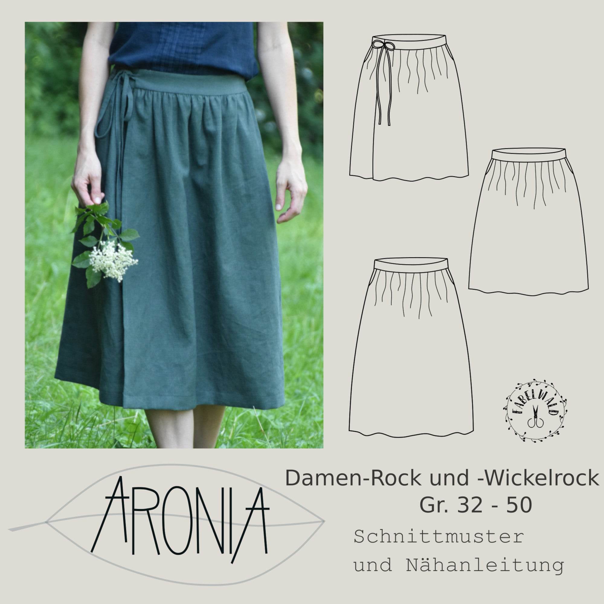 Schnittmuster ROCK & WICKELROCK ARONIA Gr. 32-50 - Sewando