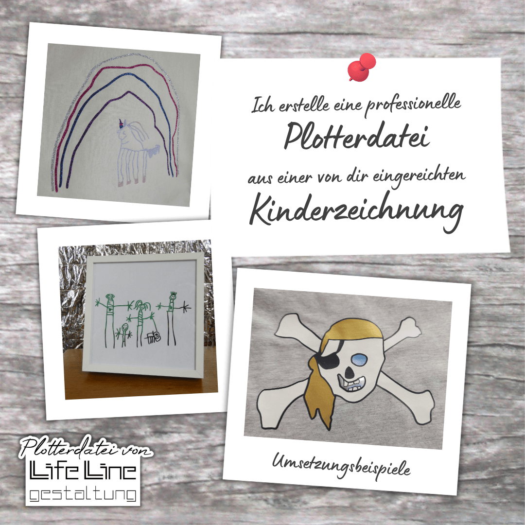 PLOTTERDATEI aus KINDERZEICHNUNG nach deinen Vorgaben - Sewando