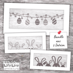 Plotterdateien-Bundle OSTERGIRLANDE + HASENOHREN svg + dxf - Sewando