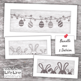 Plotterdateien-Bundle OSTERGIRLANDE + HASENOHREN svg + dxf - Sewando