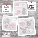 Plotterdateien-Bundle STRICKMOTIVE svg + dxf - Sewando