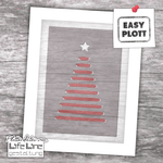 Plotterdatei WEIHNACHTSKARTE TANNENBAUM svg + dxf - Sewando