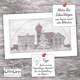 Plotterdatei SCHWIBBOGEN WEIHNACHTSDORF svg + dxf - Sewando