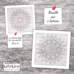 Plotterdateien-Bundle BLUMEN-MANDALA STRASS svg + dxf - Sewando