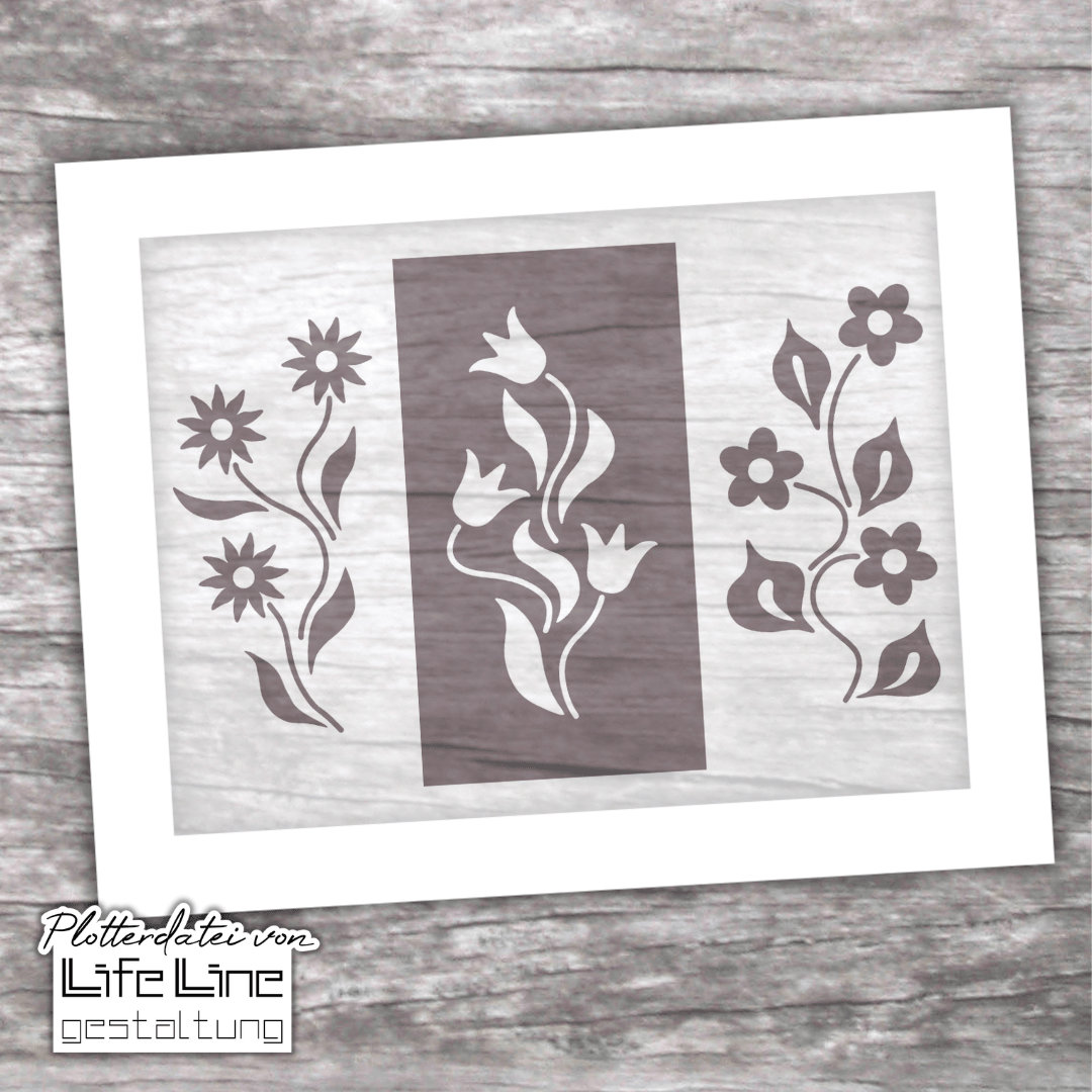Plotterdatei BLUMENRANKEN svg + dxf - Sewando