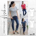 Schnittmuster Knotenshirt ASCHAU Gr. 32-56 : - Sewando