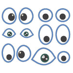 Augen für Kuscheltiere Kissen Bettschlangen Stickdatei - Sewando