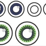 runde XXL Augen bis 20cm für Kuscheltiere Stickdatei