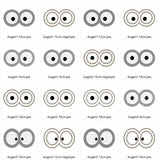 Augen mit Brille für Kuscheltiere Bettschlagen Stickdatei
