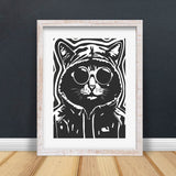Plotterdatei Cool Aura Cat / Coole Katze - Sewando