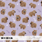 Stoffdesign - G'Day Mate Australien - Wombat flieder- nicht exkusiv - Sewando
