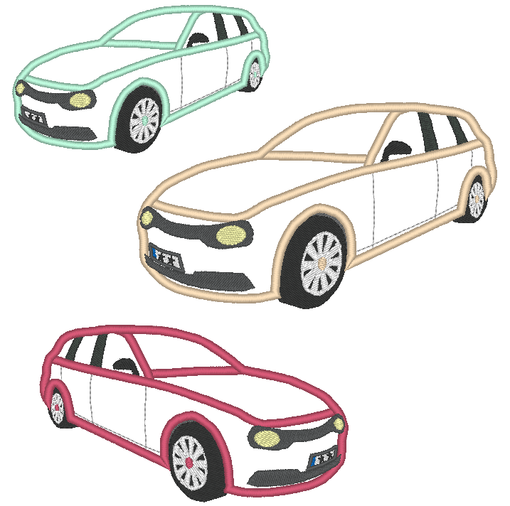 Auto Stickdatei 10cm bis 30cm - Sewando