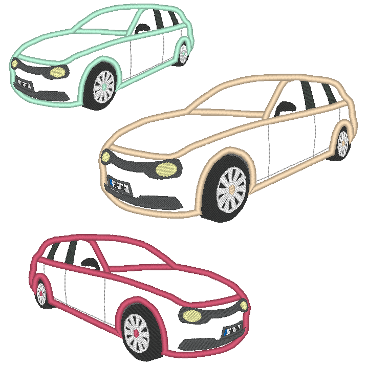 Auto Stickdatei 10cm bis 30cm - Sewando