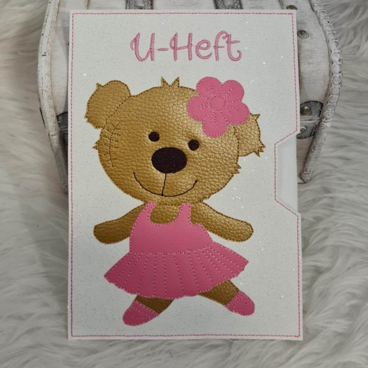 Stickdatei Teddy Ballerina Tänzerin U-Heft Impfpass Set 751 - Sewando