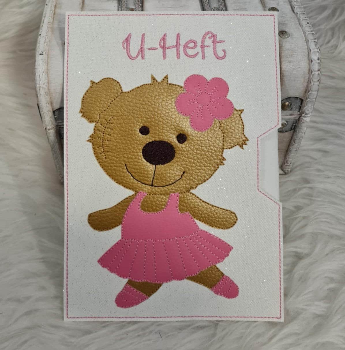 Stickdatei Teddy Ballerina Tänzerin U-Heft Impfpass Set 751 - Sewando