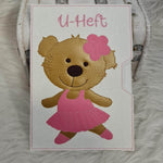 Stickdatei Teddy Ballerina Tänzerin U-Heft Impfpass Set 751 - Sewando