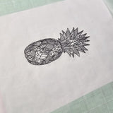 Stickdatei Ananas "Anatrocken" für Cannelloni-Technik im Polygon-Stil  7Größen (10x10 - 21x40) inkl. Anleitung