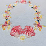 Blumenrahmen Stickdatei – Tropisches Blumenmotiv als verspielter Rahmen - Sewando