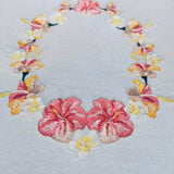 Blumenrahmen Stickdatei – Tropisches Blumenmotiv als verspielter Rahmen - Sewando