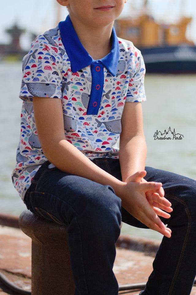 Happy Charlie - Gr 74-164 - Poloshirt Schnittmuster - Sewando