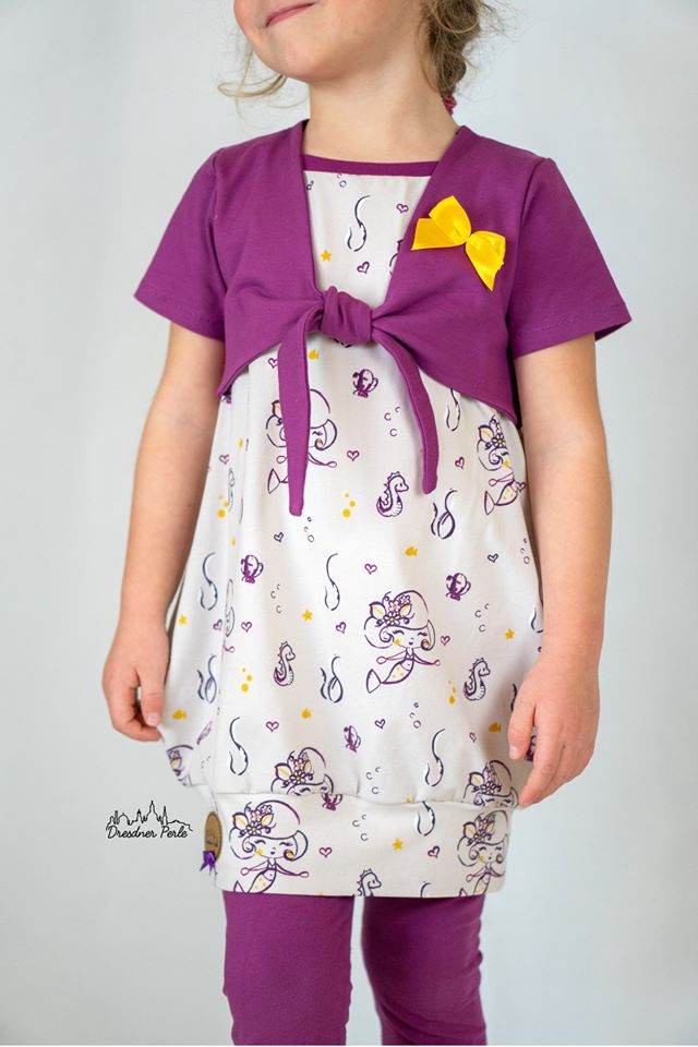 Happy Bibiane -Gr 74 - 164 - Ballontunika + Kleid mit Fake-Bolero Schnittmuster - Sewando