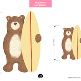 Bügelbild-Design-Surferbär