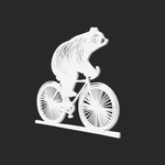 Plotterdatei *Bär* auf Fahrrad - Sewando