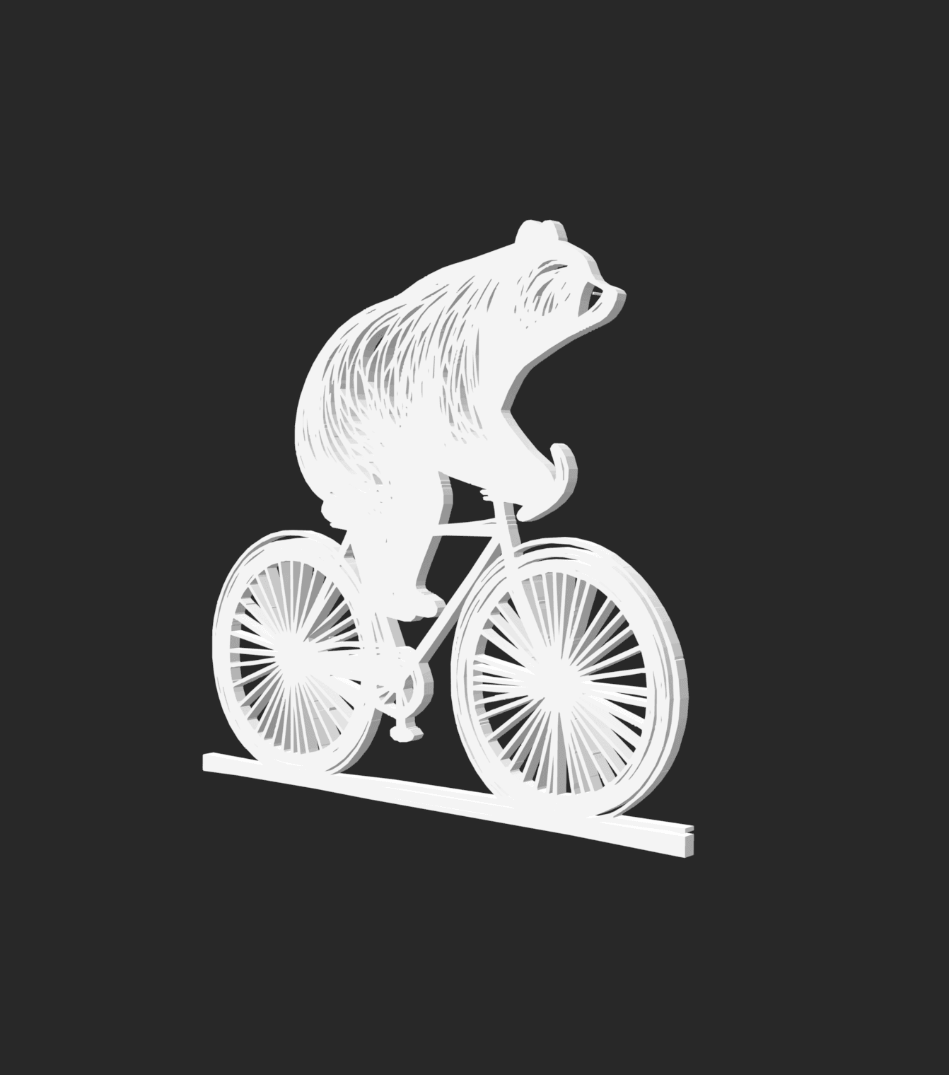 Plotterdatei *Bär* auf Fahrrad