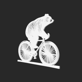 Plotterdatei *Bär* auf Fahrrad - Sewando