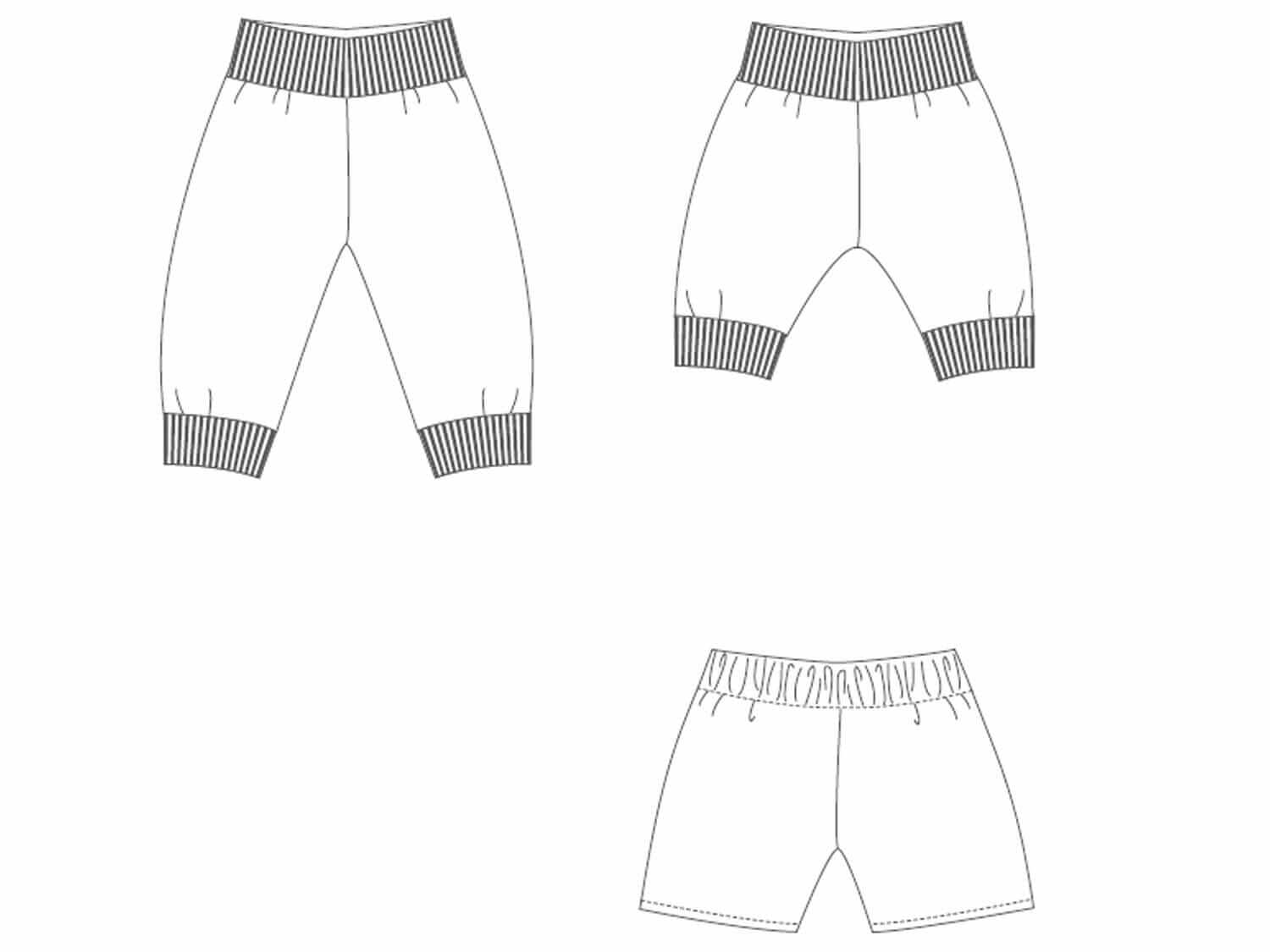 Digitales Baby Schnittmuster Download Haremhose Nähanleitung Mehrere Größenoptionen Neugeborene bis Kleinkind Design Einfache DIY Anleitung Elastischer Bund Detail Bündchen Knöchelstil Perfekte Handgemachte Geschenkidee Komplette Fotoanleitung Paket Handarbeitsprojekt