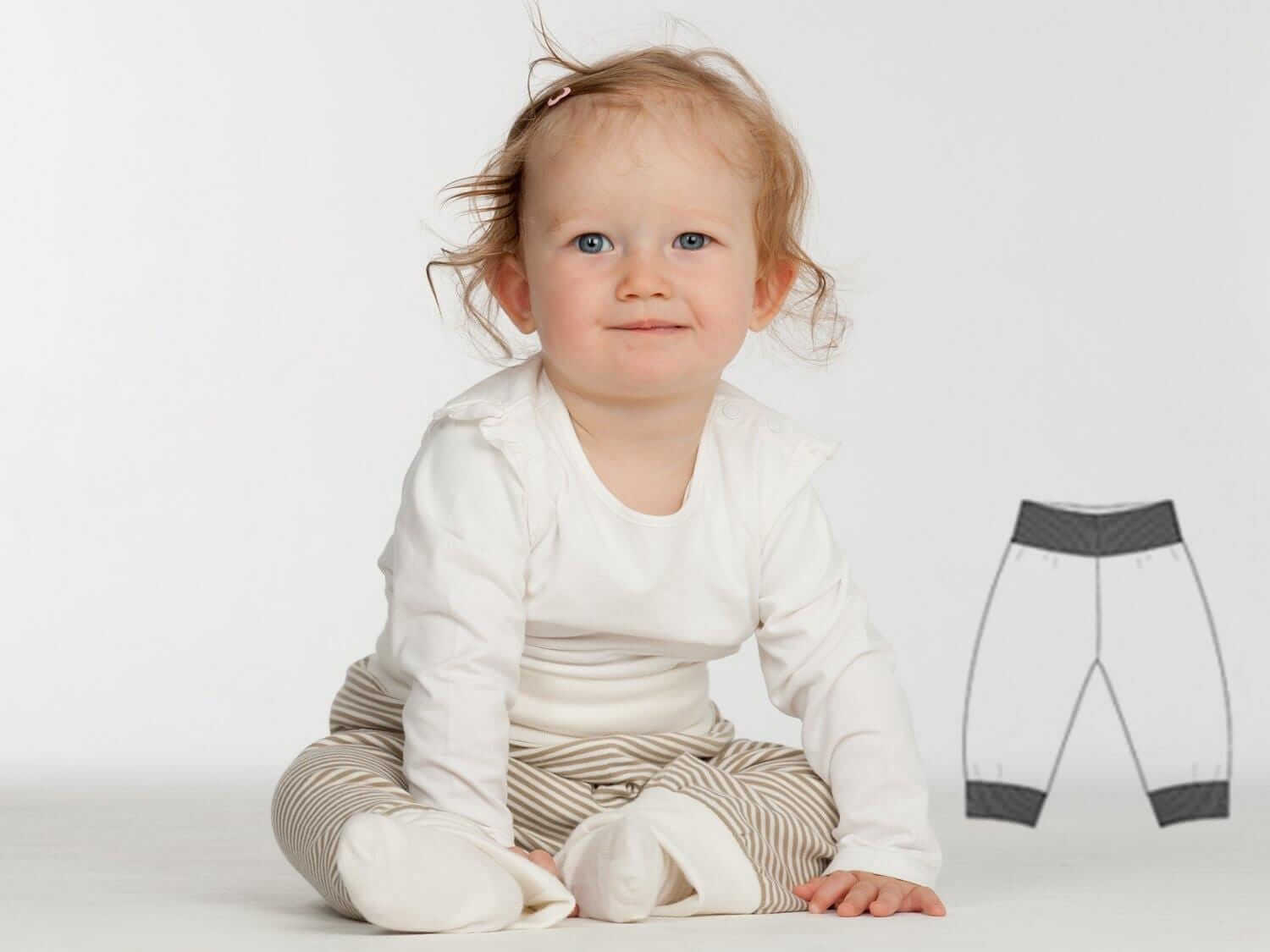 Baby Wendehose mit Bündchen LUCCA Schnittmuster Ebook pdf Schnittmuster PDF Ebook download Patternforkids 