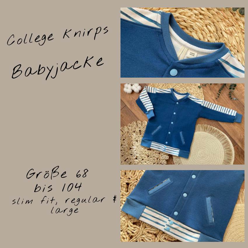Schnittmuster College Knirps -Babyjacke Gr. 68-104 - Sewando
