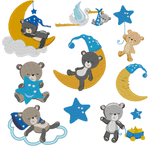 Baby Bär XXL Set Baer Stickdatei - Sewando