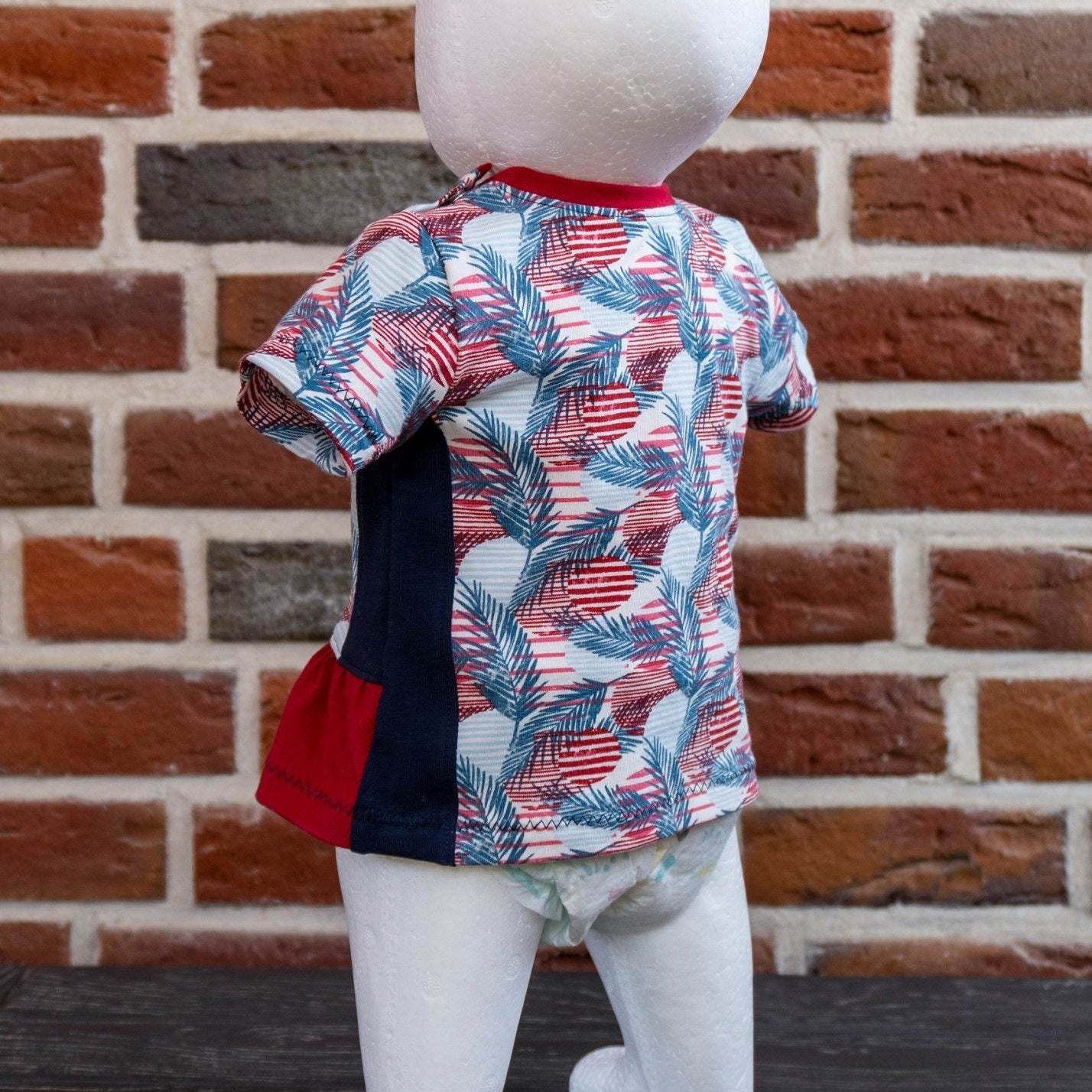 Schnittmuster Lia – Babyshirt mit Teilung & Knopfleiste aus Jersey Gr. 56-98 - Sewando