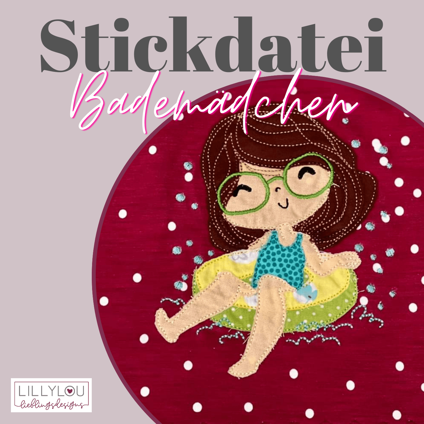Stickdatei - Bademädchen - Sewando