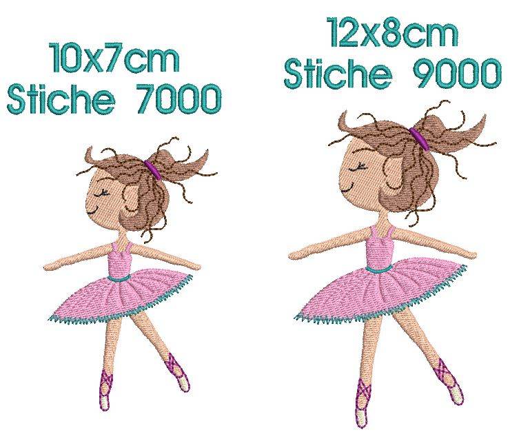 Stickdatei Ballerina Vollstick 2 Größen - Sewando