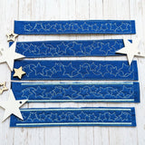 10x Stickdatei Band "Sterne" Taschenschlaufen