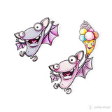4er Digi Stamp Set "Fledermaus"