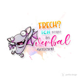 Druckmotiv Fledermaus "frech?" Sublimation, Bügelbild, Sticker