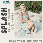 Schnittmuster *Bath Towel Set Splash Adults* Saunakilt, Handtuchturban Gr. 30/32 - 54/56 - Sewando