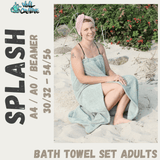Schnittmuster *Bath Towel Set Splash Adults* Saunakilt, Handtuchturban Gr. 30/32 - 54/56 - Sewando