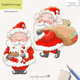 Bügelbildvorlage Weihnachtsmann