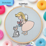 Stickdatei Christkind - Doodle-Datei - 4 Größen, 8 Formate