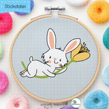 Stickdatei Hasi 1 - Doodle-Datei - 4 Größen, 8 Formate